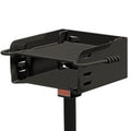 Pilot Rock Park Style Steel Outdoor BBQ Charcoal Grill and Post, Black
