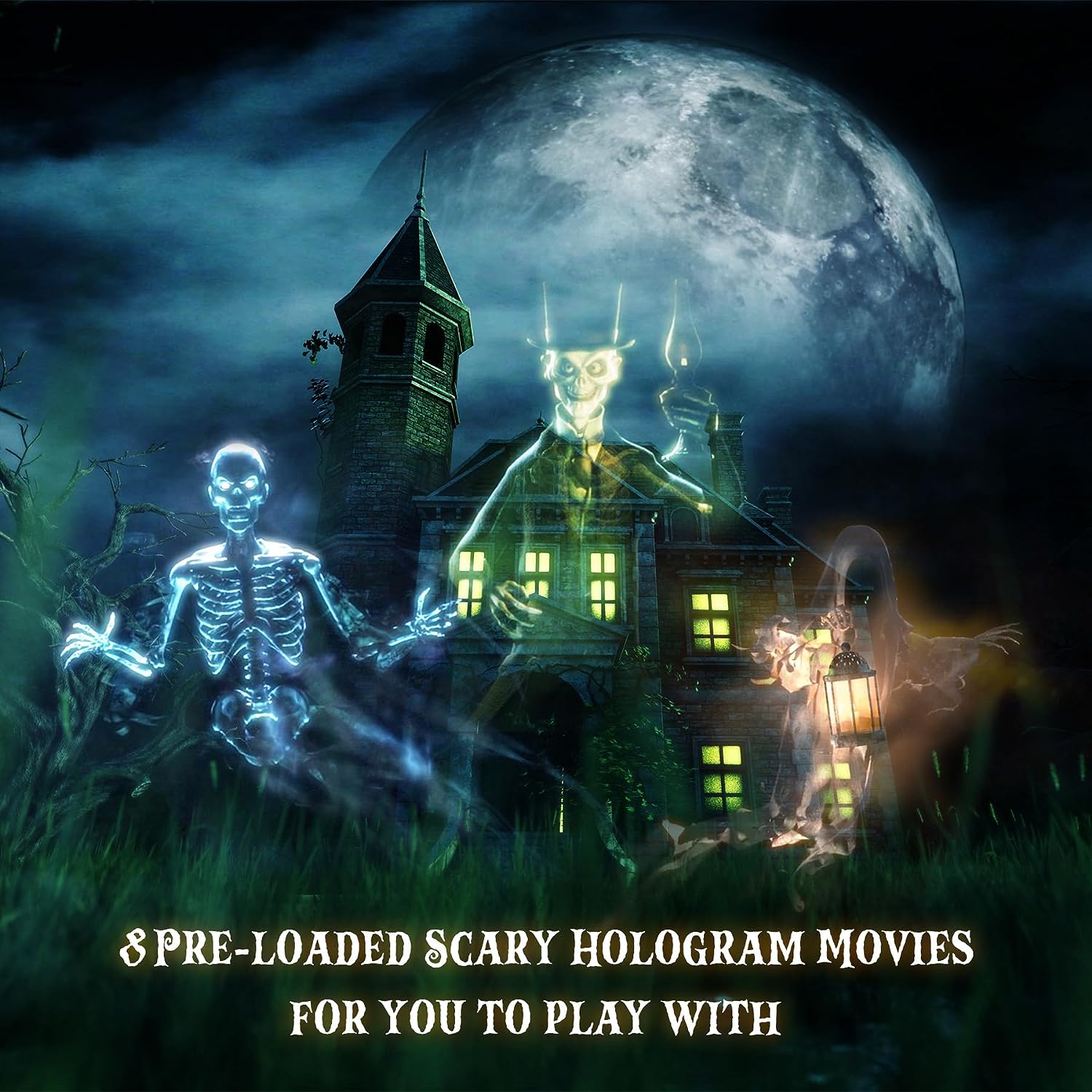 Halloween Projector (2023 Upgrade) for Haunted Windows